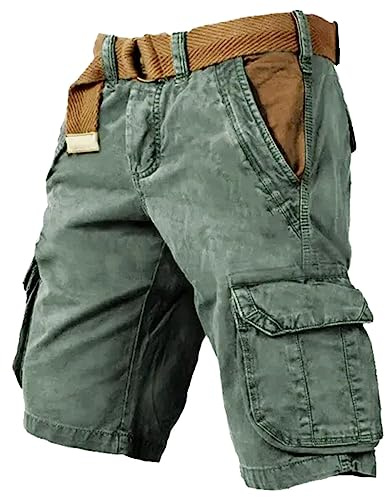 LDZYXY Elastici Fitness Uomo Vestito Elegante Completo Bermuda con Tasche Taglie Forti Shorts Basket Pantaloncini Cotone Estivi Jeans Lavoro