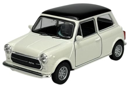 Welly Modell Auto Kompatibel mit Mini Cooper 1300 Weiss ca 1/34-1/39 Metall Die Cast Neu im Kasten