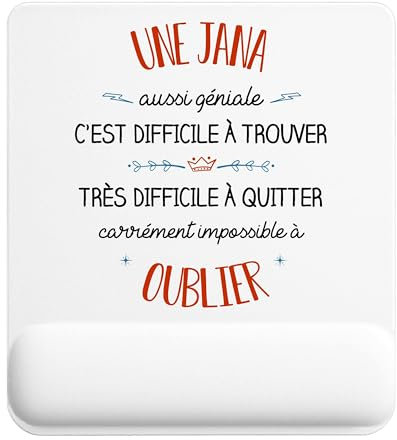 Planetee Tapis de Souris Une Jana Aussi géniale | Accessoire Bureau Ergonomique - Idéal pour Anniversaire, Collègue, Secret Santa Noël, Fête des Pères et Fête des Mères