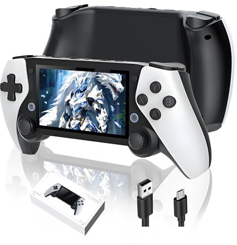 M25 Console Portatile Retro Console di gioco portatile,50000+ Giochi,20 Emulatori,Sistema EmuELEC,480*272P 4,3 pollici LCD IPS schermo Console di gioco retrò,3000mAh Batteria,30+ lingua (256G)