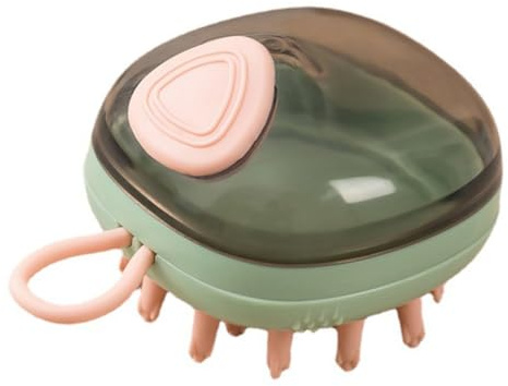 Kopfhautreinigungsbürste Shampoo Massagebürste für Mädchen und Kinder Grün | Abs, für Kopfhaut und Haustier, Tiefenreinigend, Druckentlastung, Reise und Zuhause