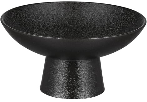 POPETPOP Assiette Céramique Japonaise Noire Style Rustique Plat Créatif Fait Main Pour Snacks Bureau Et Service De Table