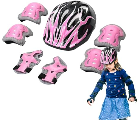 Kinder-Helm und Pads-Set, Breakdancing-Schutzausrüstung, stoßdämpfender Helm und Pads, Set für Sport, Outdoor, Breakdance, Hockey, Baseball, Fahrrad, Skateboard, Kinder 5–10 Jahre