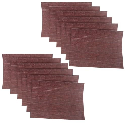 MOLUCKFU 12 para Casa de Muñecas, 12 Unidades, Papel Tapiz Miniatura para Decoración de Paredes Interiores, Fácil de Cortar y Aplicar, Accesorios para Casas en Escala