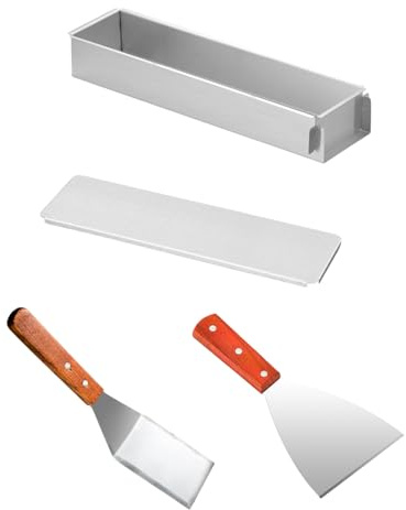 Paquete de 3 moldes rectangulares de tiramisú con panel lateral extraíble y espátula para hornear y limpiar moldes de tiramisú con espátula