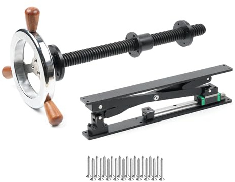 Ekoama Heavy Duty Woodworking Benches Vise Clamps Set With Handwheel And Stainless Steel Backplate For Professional Use