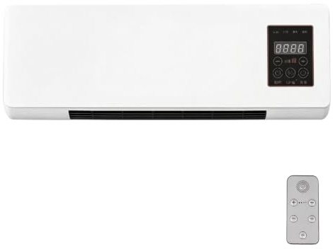 Aire Acondicionado de Pared de 1800 W: Sistema 2 en 1 con Calefactor Cerámico (PTC) y Ventilador de Refrigeración, Incluye Mando a Distancia y Temporizador; Ideal para Dormitorios