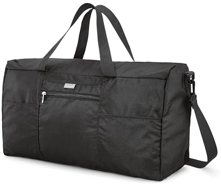 Samsonite Foldaway Packable Duffel Bag, Black, Medium