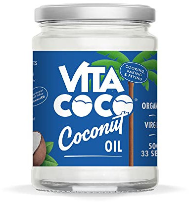 Vita Coco Organic Coconut Oil, Extra Virgin, Cold Pressed, Keto, Gluten Free, Use as Cooking Oil, Skin Moisturiser or Hair Shampoo, 500 ml (Pack of 1)