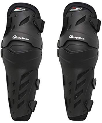 AKT Motorrad Schutzausrüstung Knieschützer Verschleißfest Anti-Fall Knieschutz zum Moto-Cross Reiten Fahrrad Skateboard Ski,Black