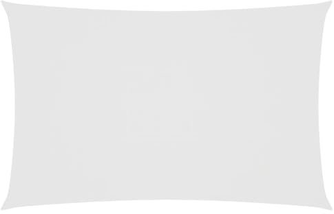 vidaXL Sonnensegel Wasserfest Sonnenschutz Windschutz Sonnendach UV Schutz Garten Terrasse Balkon Oxford-Gewebe Rechteckig 5x8m Weiß