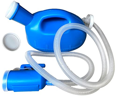 Portable Urinals for Men Spill Proof 2000 ml 68 oz Urine Bottles for Men 63 Long Tube Urinals for Men Urine Jug Pipe with Lid Pee Bottles for Men for Hospital Incontinence Elderly Travel Car Truckers
