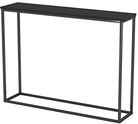 URBNLIVING Konsolentisch aus Holz mit Metallbeinen (schwarz)