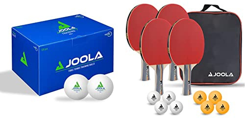 JOOLA 44230 Tischtennisbälle Training 40+ Tischtennis Bälle 120er Karton, Weiss & Unisex – Erwachsene Tisch Tennis-Set-54825 Tennis-Set, mehrfarbik, One Size