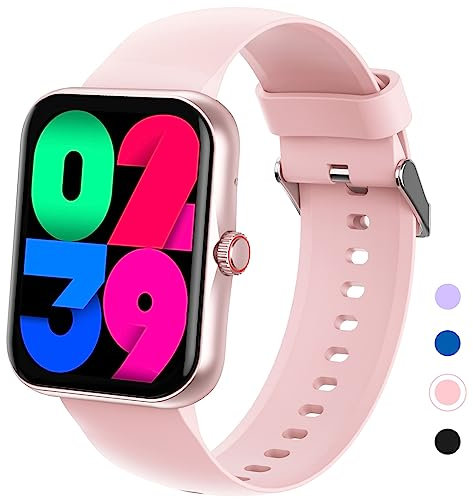 PTHTECHUS Fitness Tracker Montre Intelligente Sport pour Enfants avec Assistant Vocal d'appels Bluetooth, 100 Modes de Sport, Moniteur de Sommeil, Podomètre pour iOS Android