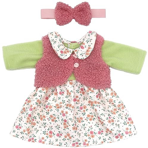 ZWOOS Puppenkleidung 35-43 cm für New Born Baby Puppen, süßes Kleid kompatibel mit Baby Puppen, Geschenke für Mädchen, Kinder
