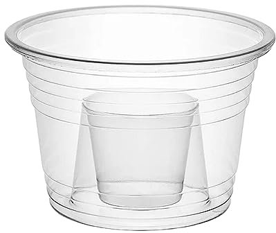CHEF ROYALE 50x 25ml Jager Bomb Clear Shot Glasses — Reusable Party Cups — Plastic Cups for Birthdays & Weddings — CE-Marked Sample Tasting Cups Perfect for Jelly Shots