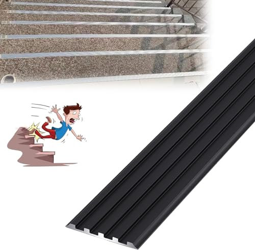 SAGIDAR Treppenkantenschutz, Stufen Kantenprofil 90cm, Treppenkantenprofil Aus Aluminium, Breite 4cm/5cm, Sicher Und Sturzsicher, Treppenkante Kantenband for Innen-und Außenbereich