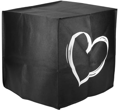 kwmobile Hülle kompatibel mit Philips Essential Airfryer XXL Schutzhülle - Heißluft Fritteuse Abdeckhaube Case - in Weiß Schwarz Herz Brush