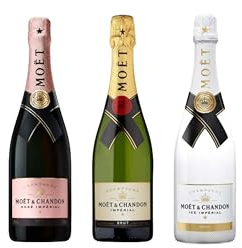 Lote San Valentín 04 - Selección Moët & Chandon - Brut Impérial, Rosé, Ice - Champagne