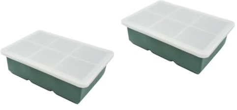 PRETYZOOM Schokoladen-Silikonformen 2 Stück 8 Eisschale aus Silikon mit Deckel Gelee-Gefrierform Mini-Eistruhe Whiskey Eismaschine Eiskasten Eisform Kuchen Gefrierschrank Fudge Eisbox