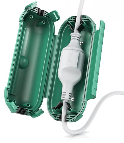 Brandson - Garten Kabelbox allseitig spritzwassergeschützt - outdoor IP44 - Safe Box - trittfest - wetterbeständige Schutzbox für Verlängerungskabel für LED-Kette Elektrowerkzeug Rasenmäher