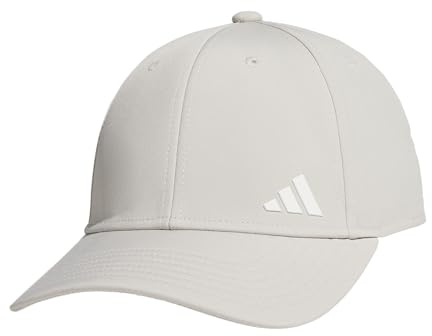 adidas Women's Backless Ponytail Hat – Open Back Baseball Cap, Wonder Alumina Grey/White/2, OSFA