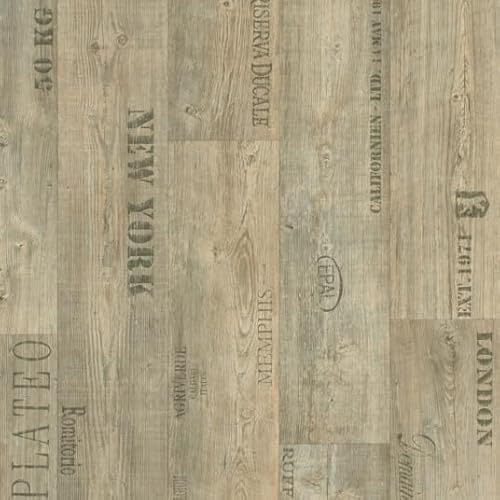 Sol Vinyle Imitation parquet marqué - Rouleau de 2m x 2m