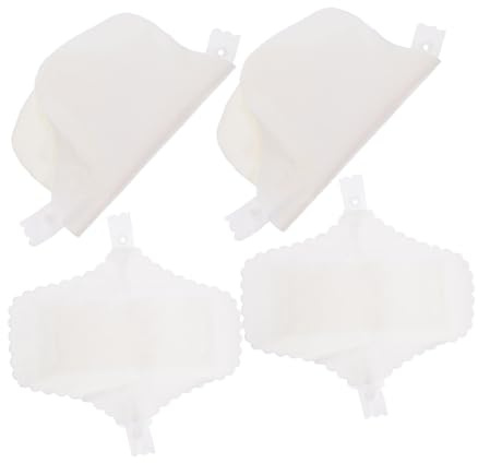 Assorbenti Lavabili Riutilizzabili da 18cm in Cotone Bianco 4 Pezzi | Chiusura a Bottone, Protezione Anti Perdita, Facili da Portare, per Uso Post Parto e Pantaloni Mestruali