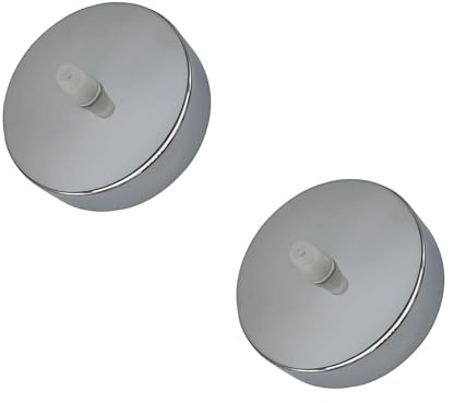 2 Pack Chrome Ceiling Rose Pendant Cable Grip Clamp Plate for Light Fitting | 100mm Side Fitting Pendant Light Cover Plate | For Decorative Ceiling Wiring Finish Modern Industrial Home Lighting Accessory