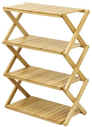 Campingregal faltbar, tragbarer Camping-Klappschrank, Outdoor-Schrank, Klappschrank, faltbares Teleskop-Lagerregal für die Outdoor-Küche, Camping, Grillen, 4 Etagen
