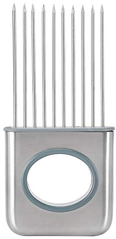 Sunicon Onion Holder for Slicing, Multifunctional Stainless Steel Onion Slicing Holder Onion Neddle Lemon Slicer Onion Cutter for Slicing Assistant Tool for Slicing Fruit Lemon