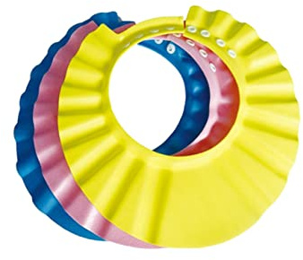 RORPOIR Baby Adjustable Shower Cap 11.81X10.24 Inch Waterproof Hair Washing Shield for Kids 3 Months to 6 Years with Eye and Ear Protection Lightweight Bath Accessory