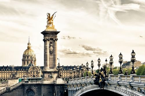 Cuadro Paris Puente Alejandro iii - Made in France - Cuadro de cristal acrílico 120 x 80