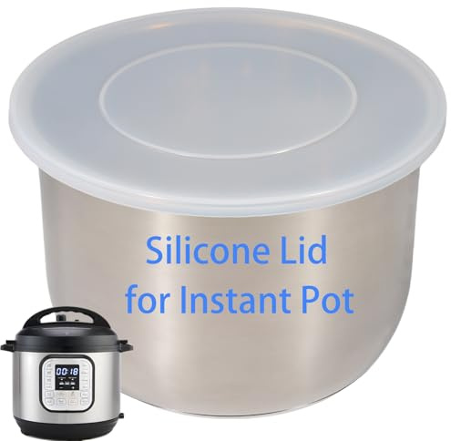 Silicone Lid for Instant Pot 6 QT & 5 QT, 9.8IN Premium Pot Cover for Instapot 5 & 6 Quart Inner Pot, Reusable Silicone Lids for Bowl and Food Cover, Lid Accessories for Instant Pot