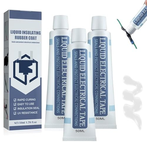 sjfscqr Cinta Aislante líquida de 30 ml, Pasta para Tubos de Cinta Aislante líquida, Cinta Aislante líquida de Secado rápido, Buen Aislamiento, Resistente al Fuego