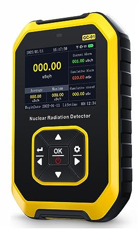 Detector de radiación Nuclear GC-01, contador GM Geiger, medidor EMF, probador de radiación X Γ Β, dosímetro de radiación de monitoreo en tiempo Real para Hogar, Oficina y Exteriores.