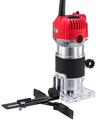 Utensile per fresatura del legno Fresatrice elettrica multifunzione for la lavorazione del legno, fresatrice for legno, incisione, scanalatura, fresatrice Rifinitore elettrico manuale