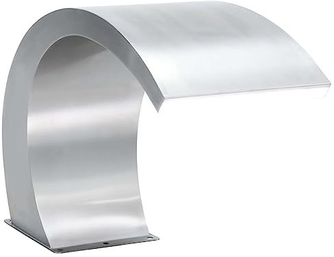 Rainery Fontaine de Piscine avec LED Acier Inoxydable 30x60x45 cm, Lame Fontaines de Piscine Cascade, Cascade Bassin Extérieur pour Jardin
