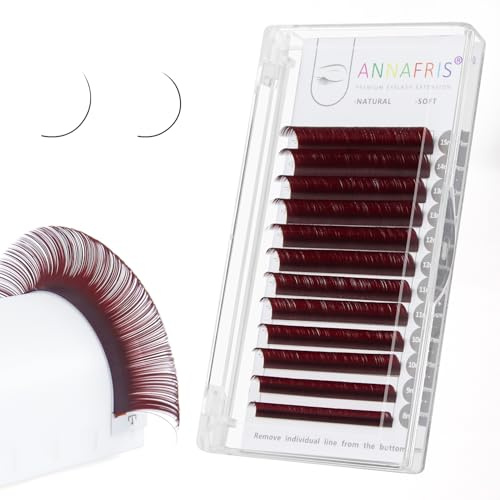 ANNAFRIS Colorato Estensioni per Ciglia C Curl 8-15mm Classico Russo Volume Estensione delle Ciglia Individuale