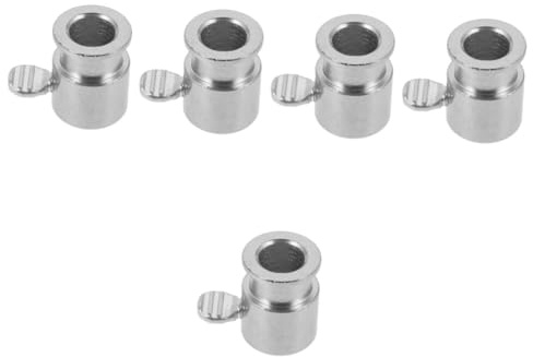 Sosoport Boulon de Broche à Rôtisserie Accessoire Léger et Facile à Installer en Fer Argenté pour Barbecue Support D'arrêt Tourne Broche M5