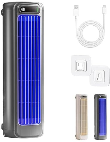 Cooling Ace, Cooling Ace Klimaanlage, Camping Klimaanlage with 3 Speeds& Led Touch Screen, Wireless Mini Tragbare Klimaanlage for Bedroom, Office, Travel, No Drilling (Gray)