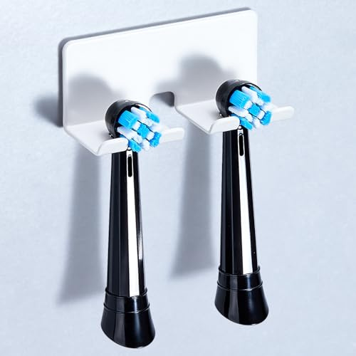 GGQ Zahnbürstenhalter Elektrische Zahnbürste - Zahnbürstenhalter Wand Ohne Bohren, Aufsteckbürsten Halter, Elektrische Zahnbürste Halterung, Selbstklebend Zahnbürstenkopf Halter (Weiß, Klein)