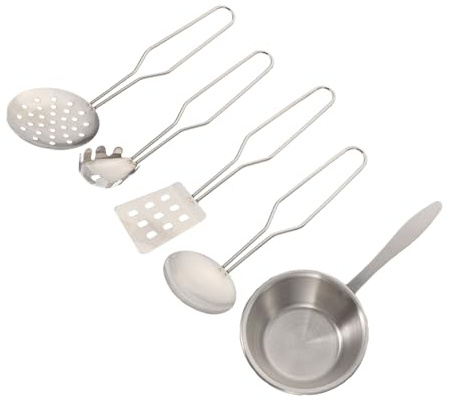 Toyvian Kitchenware Kit Pretend Play Cooking Utensils Set for Boys and Easy to Clean Tools to Stimulate Cooking Interest and Enhance Manipulative Skills