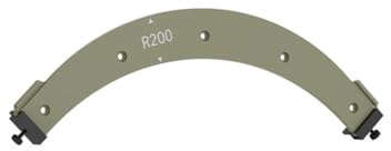 TsoLay Modèles de Fraise à Rayon pour Routeur en Bois, Gabarits de Coin Rond pour Menuiserie, Outil de Menuiserie pour Travailler le Bois, Grand Moule D'Arc en Bois R200.