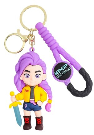 Xtaguvdm Hunters Schlüsselanhänger Niedliche Schlüsselanhänger Cartoon-keychain,Fan Merch,3D model keychain,Collectors' gifts (A)
