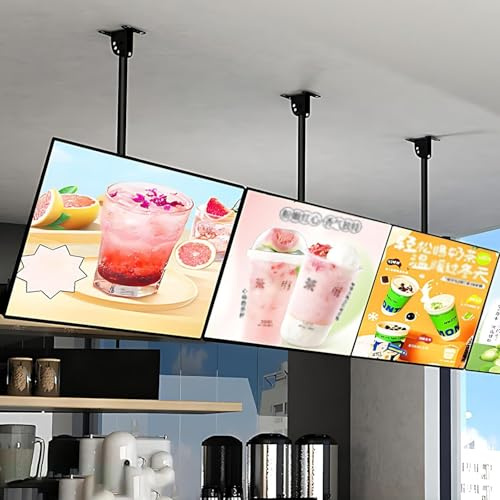 TDSYOCG Tablero de Menú Retroiluminado LED Ultra Delgado con Marco Snap, Pantalla de Visualización Retroiluminada, Menú Digital para Restaurantes, Cartel Iluminado de Pared para Uso en Cafeterías