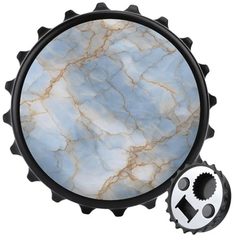 Abridor de botellas de mármol de lujo de color dorado pastel con imanes para nevera, cerveza, cerveza, abridor magnético para nevera, cocina, oficina
