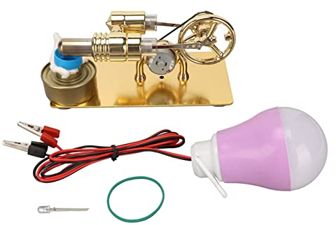 Kit modello motore Stirling Romanzo a forma di granchio Giocattolo educativo fisico scientifico per bambini Apprendimento della fisica Vetro in acciaio inossidabile in lega di