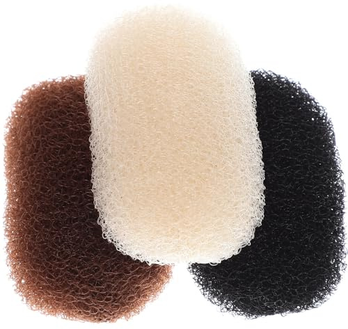 Artibetter Haarpolster Volumen Bump Einsätze 3 Stück Haarverdichtungs Haarteil mit Schwamm Haarklammern für Frauen Passend für Verschiedene Anlässe und Haarlängen